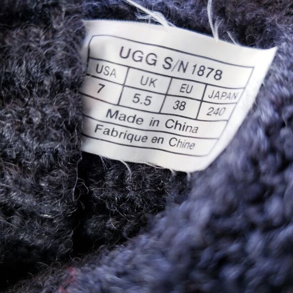 Ugg Australia Classic Dark Grey Knit The Cardy Tall Boot Oversized Buttons - Picture 6 of 10